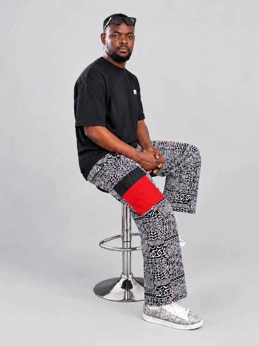 City Contrast Patchwork Trousers — main view