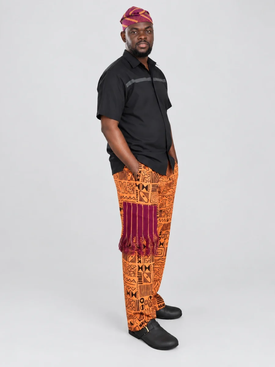 Ember Stripe Panel Trousers — main view