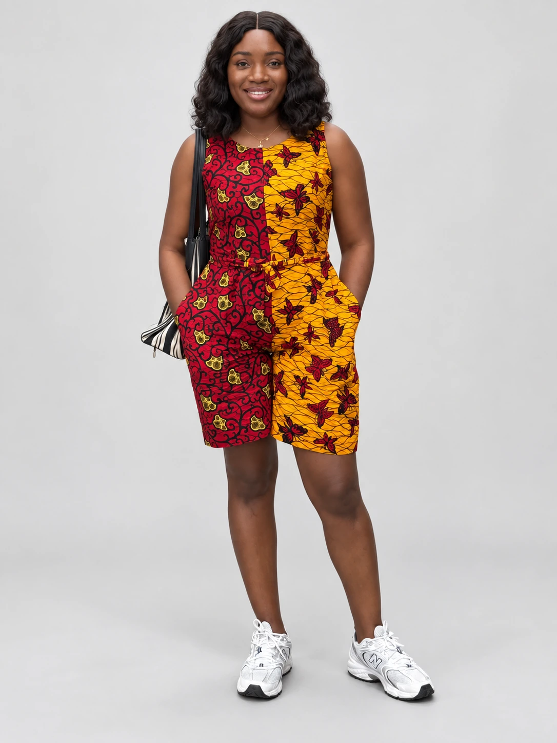 Solar Patchwork Playsuit — main view