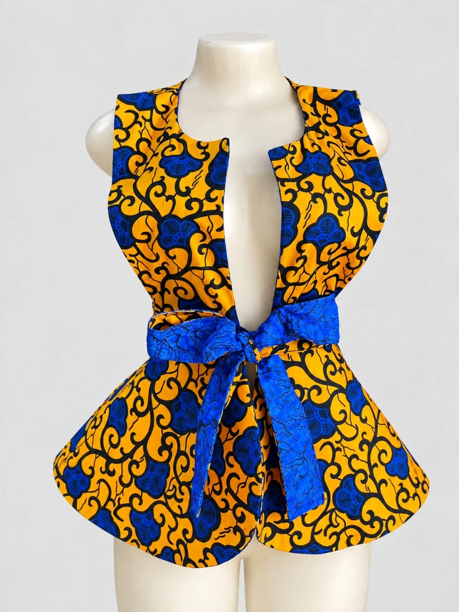 Sunburst Tie-Front Peplum Jacket — main view